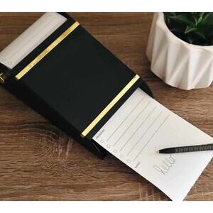 Hearth & Hand Black Metal Desktop Paper Note Roll Dispenser